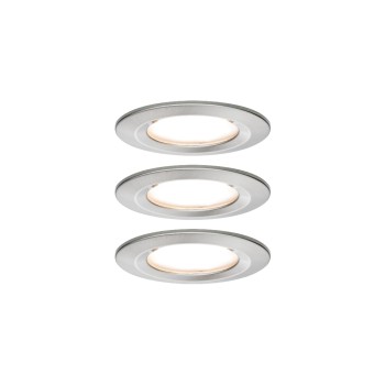 Paulmann EBL Set Nova Coin, 3-stepdim starr 3x6W 2700K 230V Eisen geb