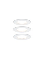Paulmann EBL Set Nova Coin, 3-stepdim starr 3x6W 2700K 230V Weiss matt