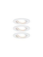 Paulmann EBL Set Nova Plus Coin schwenkbar, dimmbar IP65 3x6W 470lm 2700K Weiss matt