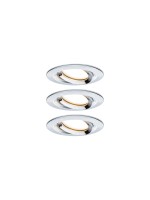 Paulmann Spot encastré Nova Plus Coin Set, 3 x 6 W, 2700 K, chrome
