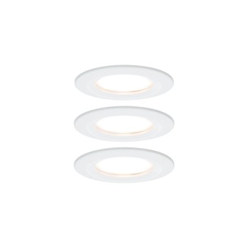 Paulmann EBL Set Nova Plus Coin, starr 3x 6W 2700K 230V 51mm white matt