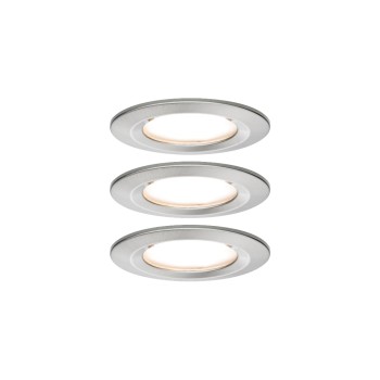 Paulmann EBL Set Nova Plus Coin, dim. starr 3x6W 2700K 230V 51mm Eisen geb