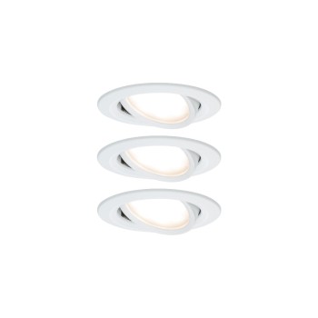 Paulmann EBL Set Nova Plus Coin schwenkbar, dim. 3x6W 2700K 230V 51mm white matt