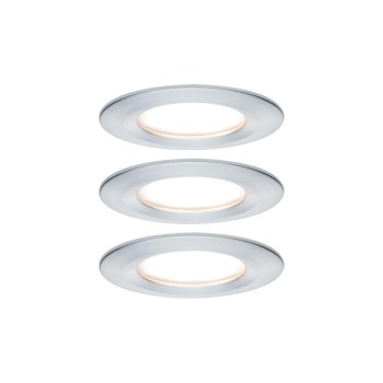 Paulmann EBL Set Nova Plus Coin, dim. Starr 3x6W 2700K 230V 51mm Alu geb.
