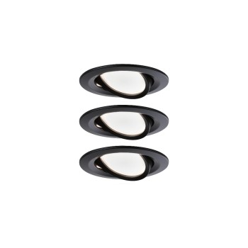 Paulmann EBL Set Nova Coin, schwenkbar LED 3x6W 2700K 230V black  matt