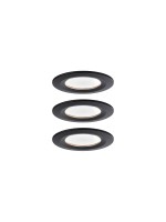 Paulmann Spot encastré Nova Coin Starr Set, 3 x 6 W, 2700 K, noir