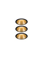 Paulmann Set Cole Coin, 3StepDim, 3x6W 2700K 230V schwarz gold matt