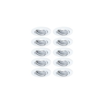 Paulmann EBL Set Base white/metall, max 10x10W GU10 230V 51mm schwenkbar