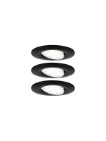 Paulmann Spot encastré Set de base LED Calla, 3 x 6W, 4.000K, noir