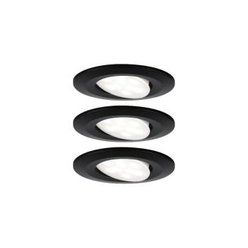 Paulmann EBL Set Calla rund black  matt, dim LED 3x680lm 4000K 6W 230V IP65