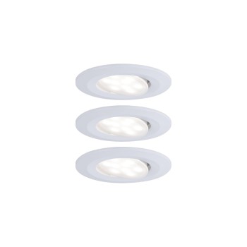 Paulmann EBL Set Calla BBC rund white matt, dim LED 3x680lm 4000K 6W white 230V