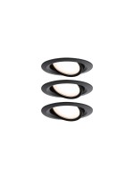 Paulmann Spot encastré LED Nova Plus Coin Set, 3 x 6W, 2700K, noir