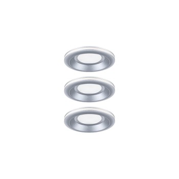 Paulmann LED Einbauleuchte Sormus 3er-Set, IP65 rund 100mm 3x4,8 / 1,5W 560lm / 180lm