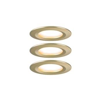 Paulmann LED Einbauleuchte Nova Coin IP44, rund 78mm Coin 3x6W 3x470lm 230V 2700K Gol