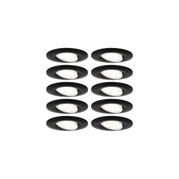 Paulmann LED Einbauleuchte Calla Basisset, schwenkbar IP65 rund 90mm 30° 10x6W 10x500l