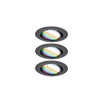 Paulmann LED Einbauleuchte Smart Home Zigbe, 3.0 Base Coin Basisset schwenkbar rund 9