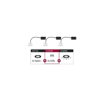 Paulmann LED Modul Einbauleuchte Choose Coi, in 3er-Set rund 50mm Coin 3x6W 3x470lm 230V