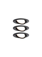 Paulmann Luminaire encastré Nova Plus Set de base orientable Noir