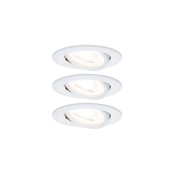 Paulmann LED Einbauleuchte 3-Step-Dim Nova, Basisset schwenkbar rund 84mm 50° GU10 3x6