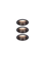 Paulmann Luminaire encastré LED Cole Coin Set de 3 pièces Noir