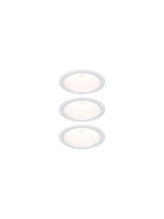 Paulmann Luminaire encastré LED Cole Coin Set de 3 pièces Blanc