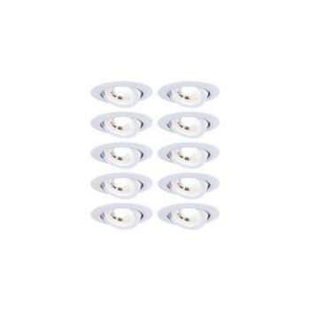 Paulmann LED Einbauleuchte 3-Step-Dim 10er-, Set schwenkbar rund 82mm 70° 10x4,8W 10x45