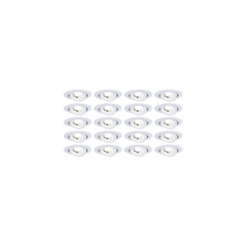 Paulmann LED Einbauleuchte 20er-Set schwenk, rund 82mm 70° 20x4,8W 20x450lm 230V 30