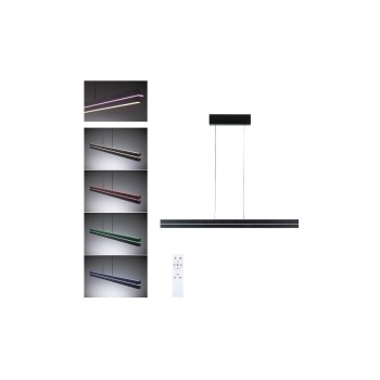 LED Pendelleuchte Raiko RGBW+ dimmbar 2300, dimmbar 2300lm / 370lm 19W / 6W Schwarz