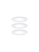 LED Einbauleuchte Nova Basisset starr IP44, GU10 3x6,5W 3x460lm 230V 2700K Weiss matt