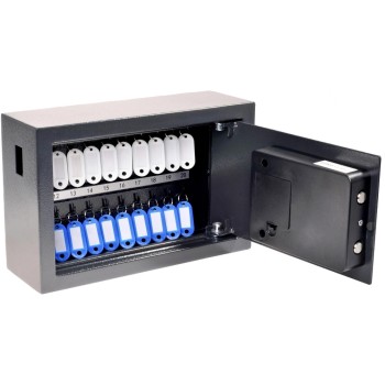 Pavo Coffre-fort à clé Advanced 20 crochets, gris