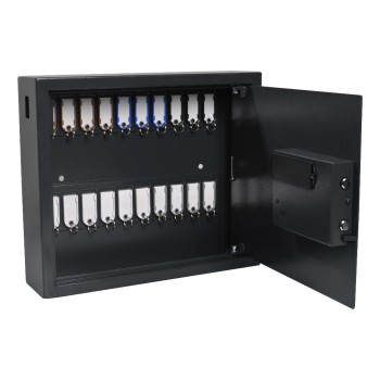 Pavo Coffre-fort à clé Magnettag 20 crochets, gris