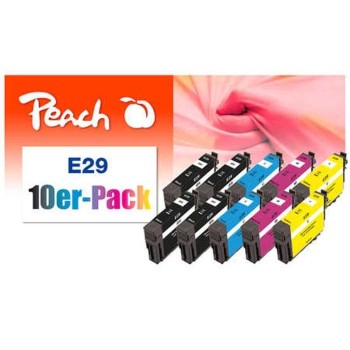 Peach Ink Epson No 29 Multi-10-Pack, 4x6,2 6x3,8ml 4x bk, 2x c, m, y Peach Ink Epson No 29 Multi-10-Pack, 4x6,2 6x3,8ml 4x bk, 2x c, m, y
