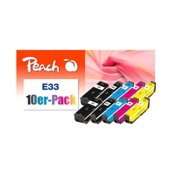 Peach Ink Epson No 33 Multi-10-Pack, 2x7,6 8x6,2ml 2x bk, pbk, c, m, y Peach Ink Epson No 33 Multi-10-Pack, 2x7,6 8x6,2ml 2x bk, pbk, c, m, y