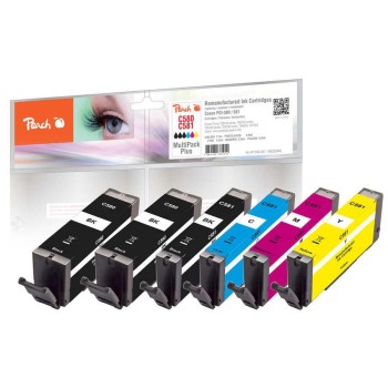 Peach Ink Canon PGI-580/CLI-581 Multi+, 2x11, 4x5.6 ml, 2xbk, pbk, c, m, y Peach Ink Canon PGI-580/CLI-581 Multi+, 2x11, 4x5.6 ml, 2xbk, pbk, c, m, y
