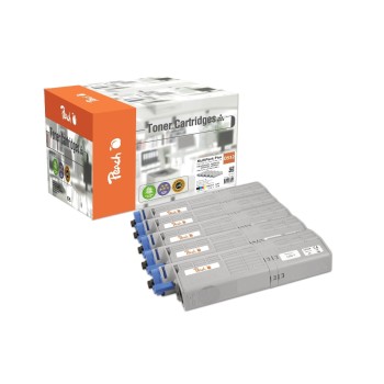 Peach Toner OKI 46490401-4, 2x Black, 1x Cyan, Magenta, Yellow