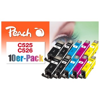 Peach Canon PGI-525/CLI-526,Multi-10-Pack, 2x19, 8x9 ml Peach Canon PGI-525/CLI-526,Multi-10-Pack, 2x19, 8x9 ml
