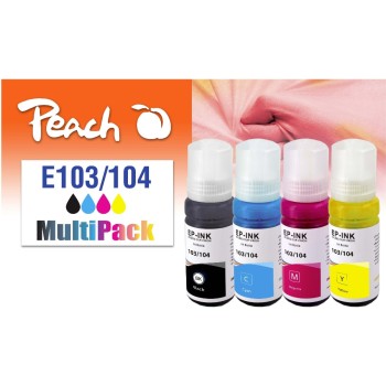 Peach Epson CISS 103/104,MP,T00P640, 4x70 ml,1x4500, 3x7500 pages Peach Epson CISS 103/104,MP,T00P640, 4x70 ml,1x4500, 3x7500 pages