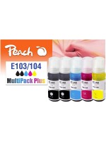 Peach Epson CISS 103/104,MP+, 5x70 ml,2x4500, 3x7500 Seiten