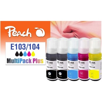 Peach Epson CISS 103/104,MP+, 5x70 ml,2x4500, 3x7500 pages Peach Epson CISS 103/104,MP+, 5x70 ml,2x4500, 3x7500 pages