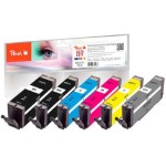 Peach Kits d’encre Canon 570XL/571XL, Multi-6-Pack BK/PBK/C/M/Y/G