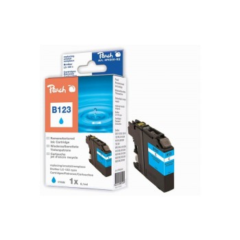 Peach Brother LC-123, cyan, 8.1 ml, 1185 pages Peach Brother LC-123, cyan, 8.1 ml, 1185 pages