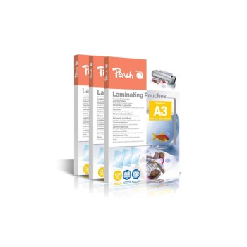 Peach Laminierfolie A3, 125mic, 3x100 Stück Peach Laminierfolie A3, 125mic, 3x100 Stück