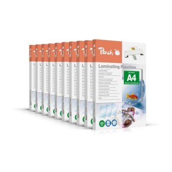 Peach Laminierfolie A4, 80mic, 10x100 Stk. Peach Laminierfolie A4, 80mic, 10x100 Stk.