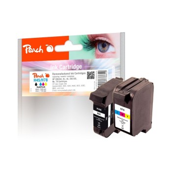 Peach Ink HP 51645A C6578D, Saving Combi Pack 1x black 1x color Peach Ink HP 51645A C6578D, Saving Combi Pack 1x black 1x color