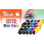 Peach Kits d’encre Canon PGI-570XL Multi-10-Pack BK/C/M/Y