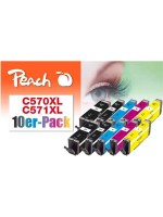 Peach Kits d’encre Canon PGI-570XL Multi-10-Pack BK/C/M/Y