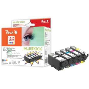 Peach Ink Canon CLI-526/PGI-525 Combi Pck, 1x black/cyan/magenta/yellow Peach Ink Canon CLI-526/PGI-525 Combi Pck, 1x black/cyan/magenta/yellow
