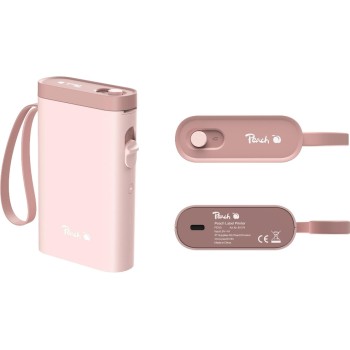 Peach Imprimante pour étiquettes LabelPrinter PE110 Rose Peach Imprimante pour étiquettes LabelPrinter PE110 Rose
