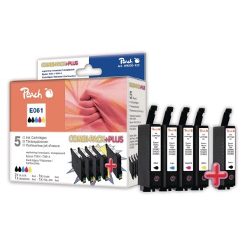 Peach Ink Epson Combi Pack Plus T0611, 2xblack/cyan/magenta/yellow Peach Ink Epson Combi Pack Plus T0611, 2xblack/cyan/magenta/yellow