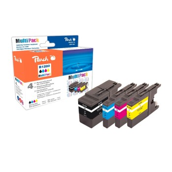 Peach Ink Brother LC-1280 Combi Pack, XL-Füllung, je 1x bk, c, m, y 1x30 + 3x19ml Peach Ink Brother LC-1280 Combi Pack, XL-Füllung, je 1x bk, c, m, y 1x30 + 3x19ml